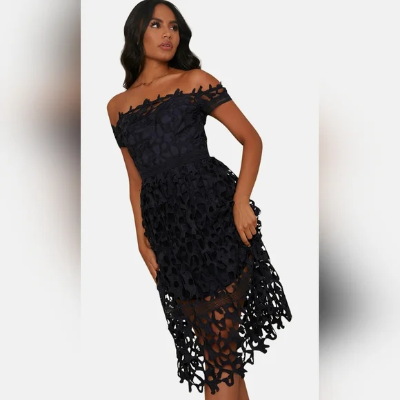 Chi Chi London | Dresses | Chi Chi London Dress Roma Off The Shoulder  Cocktail | Poshmark